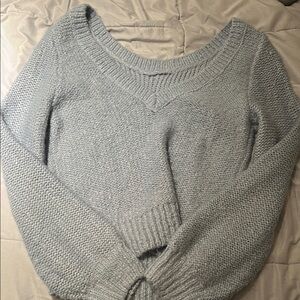 Abercrombie & Fitch blue/Gray Crew Neck Sweater Classic Knit
